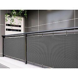 Acheter Rattan Art Brise-vue en résine tressée avec oeillets métalliques coloris gris clair 1 x 5 m.