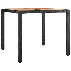 Avis Maison Chic Ensemble à manger d'extérieur 5 pcs avec coussins,Salon de jardin,Mobilier de jardin Noir Résine tressée -GKD238271