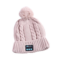 YP Select Bluetooth Beanie Ball Knit Cap Casque sans fil Appelez Music Stereo Bluetooth Hat Music Headset Knit Cap-Jaune