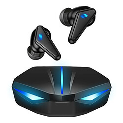 Universal Casque de jeu, casque Bluetooth sans fil, bouchon d'oreille, subwoofer, bande, éclairage, positionnement du son pour smartphone à faible latence