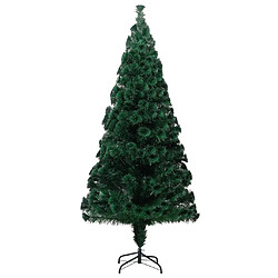 Avis vidaXL Sapin de Noël artificiel avec support vert 180 cm fibre optique