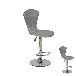 Dansmamaison Duo de tabourets de bar Gris - VIABEL Duo de tabourets de bar Gris - VIABEL - L 41 x l 46 x H 117 cm