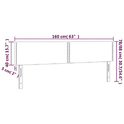 vidaXL Têtes de lit 2 pcs Vert 80x5x78/88 cm Tissu pas cher