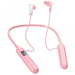 General Casque Bluetooth V5.1, casque sans fil avec charge d'affichage de la batterie, écouteur Bluetooth avec micro antibruit pour la conduite, le bureau, les affaires, la conférence, la vidéo(rose)