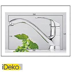 Avis iDeko® Robinet Mitigeur de cuisine finition chrome contemporaine mitigeur simple trou cuisine robinet en laiton