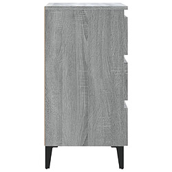 Acheter Maison Chic Table de chevet | Table de nuit avec pieds en métal Sonoma gris 40x35x69 cm -GKD83363