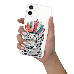 Coque iPhone 12 mini souple transparente Léopard Indien Motif Ecriture Tendance Evetane pas cher