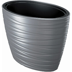 Pot de fleurs 56L avec insert 2en1 Maze ovale gris