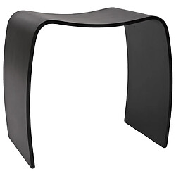 Alterego Tabouret bas d'appoint 'MOJO' en bois noir