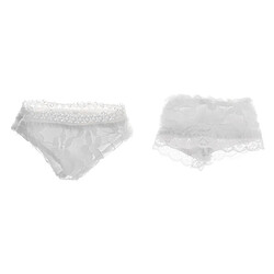 Avis Ensemble de sous-vêtements de soutien-gorge en dentelle bjd à la mode pour poupées 1/3 sd blanc