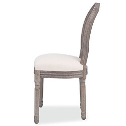 Acheter Maison Chic Lot de 2 Chaises à manger | Chaise de salle à manger cuisine crème tissu -GKD15145