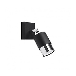 Luminaire Center Spot Nero Single Acier Noir,chrome 1 ampoule 16cm Matériau : AcierColoris : Noir,chromeNombre d'ampoules : 1Type d'ampoule : GU10Puissance Max en Watts (W) : 40Ampoules incluses : NonIP20Hauteur en Cm : 16Largeur en Cm