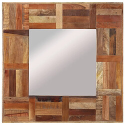 vidaXL Miroir mural Bois massif de récupération 50x50 cm