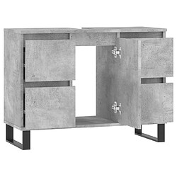 Avis vidaXL Armoire salle de bain gris béton 80x33x60cm bois d'ingénierie