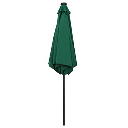 Avis vidaXL Parasol de jardin avec lumières LED et mât en aluminium vert