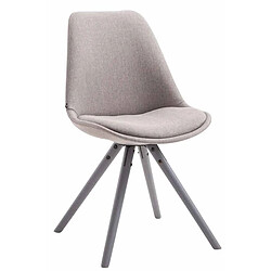 Decoshop26 4 chaises de salle à manger style scandinave en tissu gris clair pieds rond en bois gris CDS10336