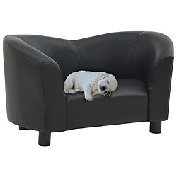 vidaXL Canapé pour chien Noir 67x41x39 cm Similicuir