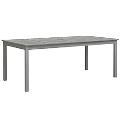 vidaXL Table de jardin Gris 200x100x75 cm Bois d'acacia solide