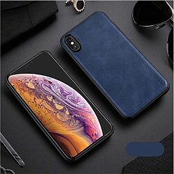 Etui en PU style vintage bleu pour Apple iPhone XS Max 6.5 inch