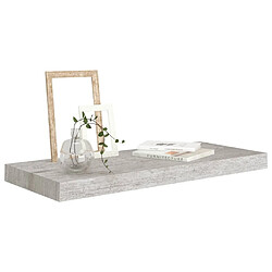 Avis Maison Chic Lot de 2 Étagères murales,Étagère Rangement flottate gris béton 60x23,5x3,8 cm MDF -MN87114