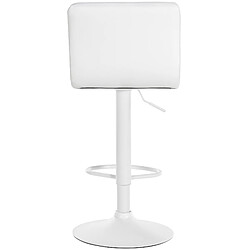 Non Lot de 4 tabourets de bar Feni simili cuir blanc pas cher