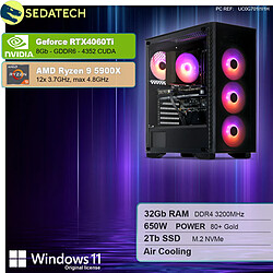 Sedatech PC Gamer • AMD Ryzen 9 5900X • RTX4060Ti • 32Go RAM • 2To SSD M.2 • Windows 11