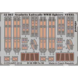 Seatbelts Luftwaffe WWII fighters STEEL - 1:32e - Eduard Accessories 