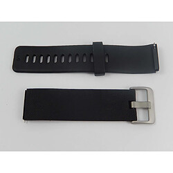 vhbw bracelet L 9.5cm + 11.5cm compatible avec Fitbit Blaze montre connectée - silicone noir 