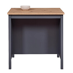 Acheter Pegane Meuble de cuisine en bois coloris anthracite / Artisan Chêne - longueur 124 x profondeur 75 x hauteur 91 cm