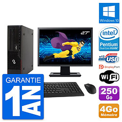 PC Fujitsu E910 DT Ecran 27" Intel G630 RAM 4Go Disque 250Go Windows 10 Wifi - Occasion