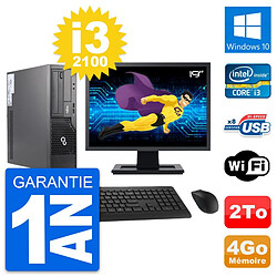 PC Fujitsu E500 DT Ecran 19" Intel i3-2100 RAM 4Go Disque 2To Windows 10 Wifi · Occasion 