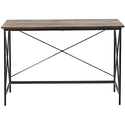 Avis Beliani Bureau 115 x 60 cm bois foncé et noir FUTON