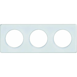 Schneider Electric Plaque de finition 3 postes Plaque de finition 3 postes horizontal/vertical blanc transparent Odace