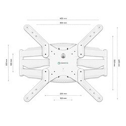 Acheter ONKRON Support Mural TV Blanc pour 37" - 70" TV, Bras Articulé TV Mural Poids de 36,4 kg - Accroche Murale TV VESA 100x100 - 400x400/Support Television Mural Pivotant Inclinable Orientable M5-W Blanc