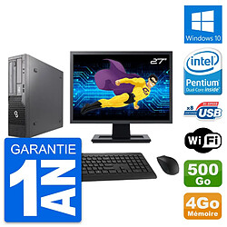 PC Fujitsu E500 DT Ecran 27" Intel G630 RAM 4Go Disque 500Go Windows 10 Wifi - Occasion