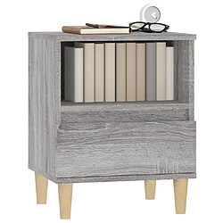 Avis vidaXL Table de chevet Sonoma gris 40x35x50 cm