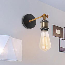 Avis Stoex Applique murale douille de lampe E27 luminaire vintage design rétro support de lampe plafonnier Antique Edison - Noir