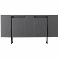 Acheter Hanah Home Buffet en aggloméré pieds en métal Luxe anthracite et noir.