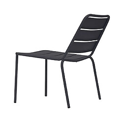 Mes Lot de 4 fauteuils lounge de jardin en métal gris - BACA pas cher