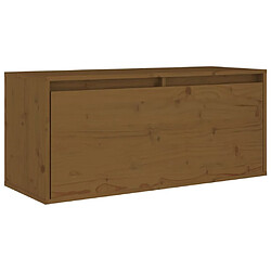 Maison Chic Armoire murale,Meuble de Rangement pour salon,cuisine Marron miel 80x30x35 cm Bois de pin massif -MN88193