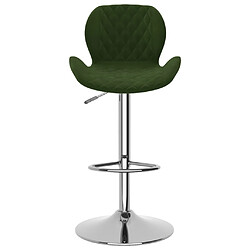 Acheter vidaXL Tabourets de bar lot de 2 vert foncé velours