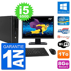 PC HP EliteDesk 800 G2 SFF Ecran 19" i5-6500 RAM 8Go Disque 1To Windows 10 Wifi · Occasion 