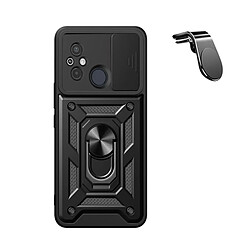 Kit SuppOrt Magnétique L Safe Driving Voiture + Coque Magnetic Military Defender Slide Window Anti-Impact Phonecare pour Xiaomi Poco C55 - Noir