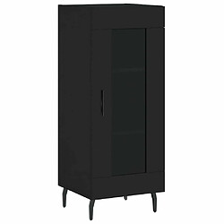 Maison Chic Buffet,Meuble de Rangement,commode pour salon,Cuisine Noir 34,5x34x90 cm Bois d'ingénierie -MN77355