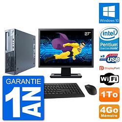 PC Lenovo M91p SFF Ecran 27" Intel G630 RAM 4Go Disque 1To Windows 10 Wifi · Occasion 