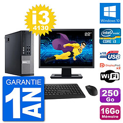 PC Dell 9020 SFF Ecran 22" Intel i3-4130 RAM 16Go Disque 250Go Windows 10 Wifi · Occasion 