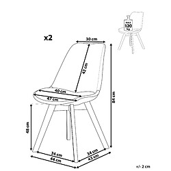 Avis Beliani Chaise de salle à manger Set de 2 Gris DAKOTA II