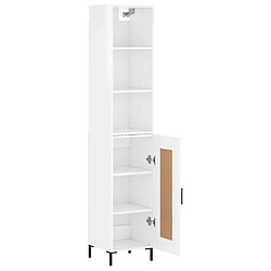 Acheter Maison Chic Buffet,Meuble de Rangement,commode pour salon,Cuisine Blanc brillant 34,5x34x180 cm Bois d'ingénierie -MN23371