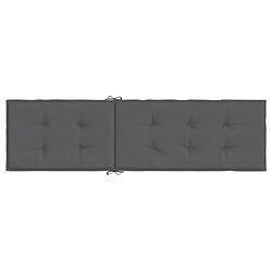 Maison Chic Coussin Confort | pouf | Coussin de chaise de terrasse anthracite (75+105)x50x3 cm -GKD49900 pas cher