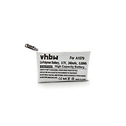 vhbw Batterie compatible avec Apple Watch MLCC2LL/A smartwatch montre connectée bracelet fitness (240mAh, 3,7V, Li-polymère)